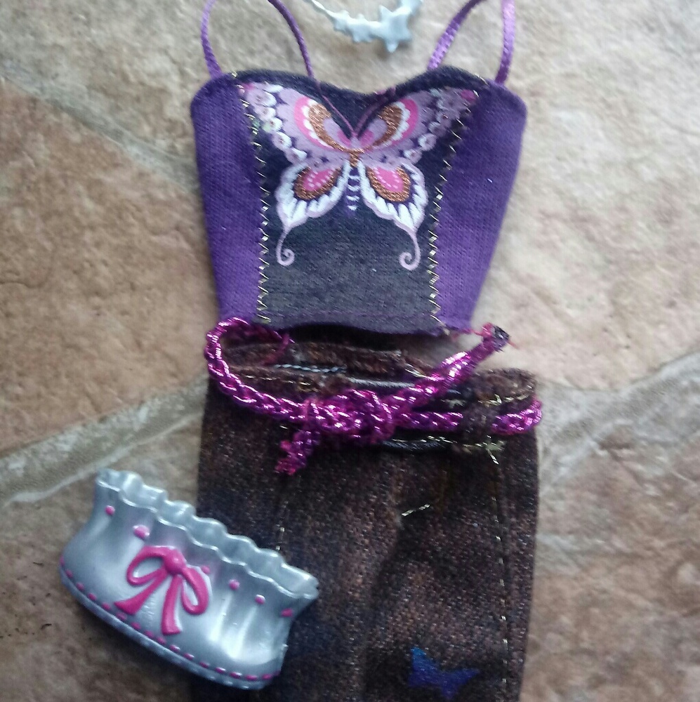 Barbie Doll Rainbow Butterfly Outfit